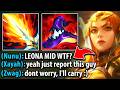 My entire team thought I was trolling with AP Leona mid... but then I carried them