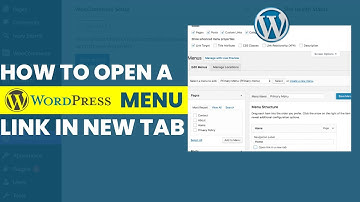 How to Open WordPress Menu Link in New Tab