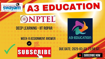 NPTEL Deep Learning - IIT Ropar Week 9 Assignment Answers Solution Quiz | 2025 - Jan