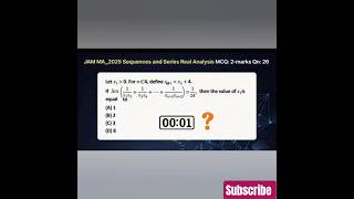 IIT JAM 2025 SEQUENCE AND SERIES QUESTION 2MARKS #iitjam #exam #iitentrance #csirnet #gate #2026