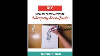 🖌️ How to Draw a Feather – Easy Step-by-Step Guide for Beginners! ✏️  #howtodraw #drawingtutorial