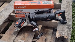New Harbor Freight Warrior cordless reciprocating saw kit. (Review) by Bentley 2,708 views 10 months ago 7 minutes, 2 seconds