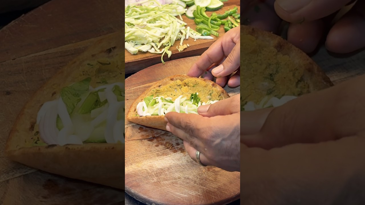 Без панира и сои! Высокобелковый ролл с нутом | Здоровый индийский ролл #богатыйбелком #здороваяп...