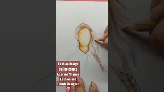 Fashion design online course❤️ How to draw girl hairstyle step by step shorts short shortvideo