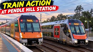 Evening Train Action at Pendle Hill Station - Western Sydney Services
