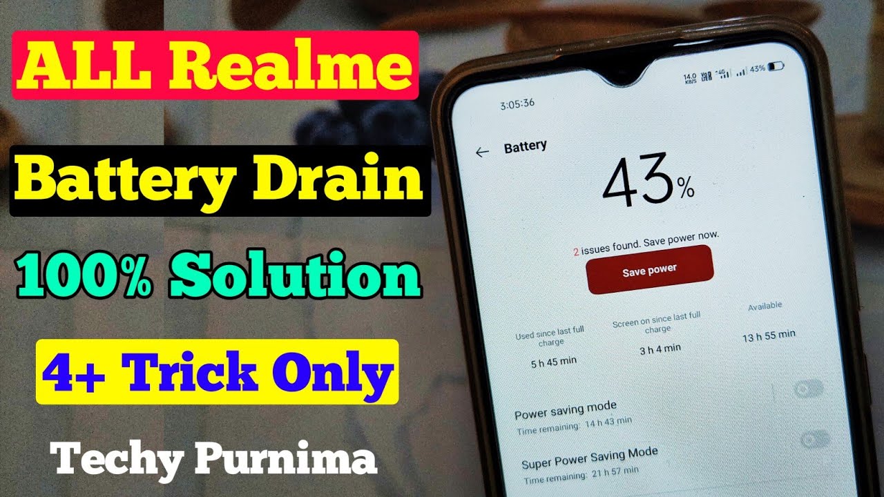 Realme Ui Battery Drain Problem Solution | How to Solve Battery Drain Problem in Any Realme Device