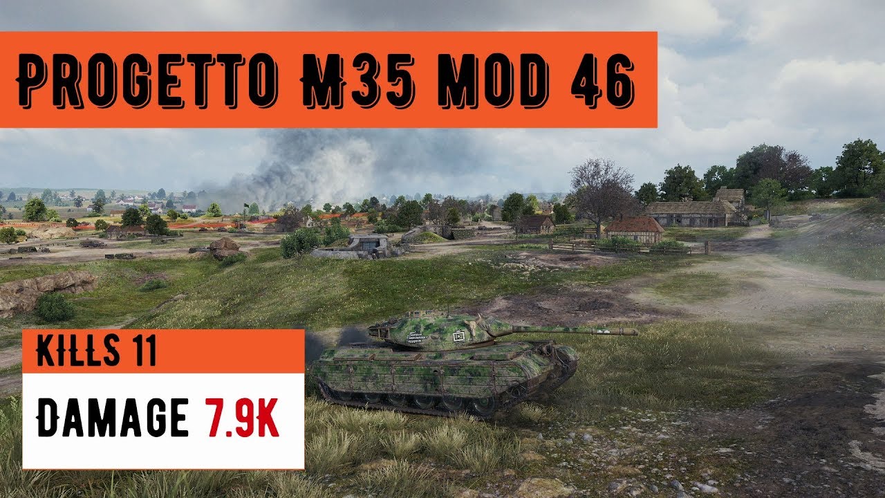 Progetto M35 mod 46 - ЛУЧШИЙ ПРЕМИУМ ТАНК - 11 ФРАГОВ - 7.9К УРОНА - World of Tanks replays