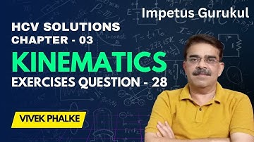 HCV Chapter 3 Kinematics Exercises Q 28 ( NCC Parade ) JEE MAIN 2021 Vivek Phalke PHYSICS