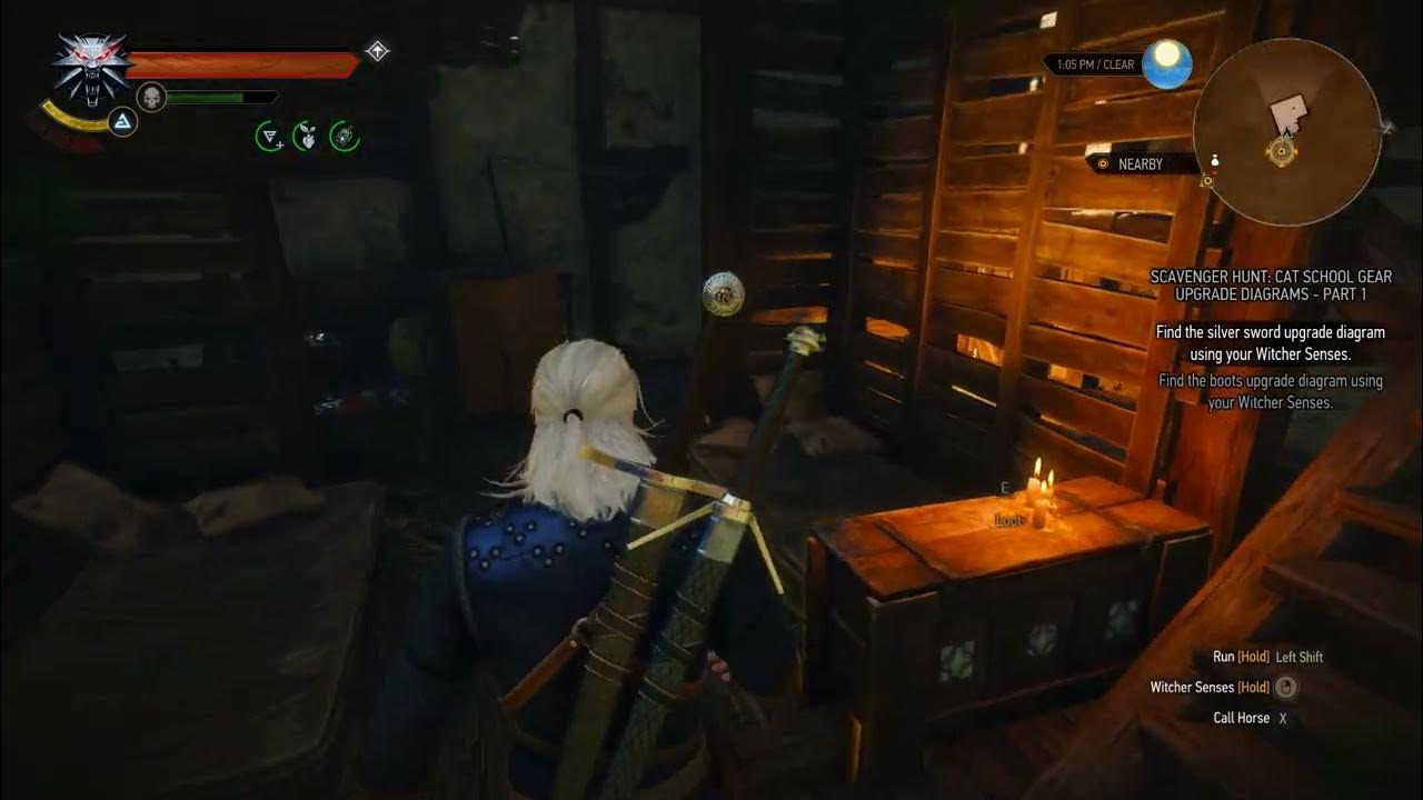 Witcher 3 Cat School Gear Upgrade Diagrams (Part 1) Location of