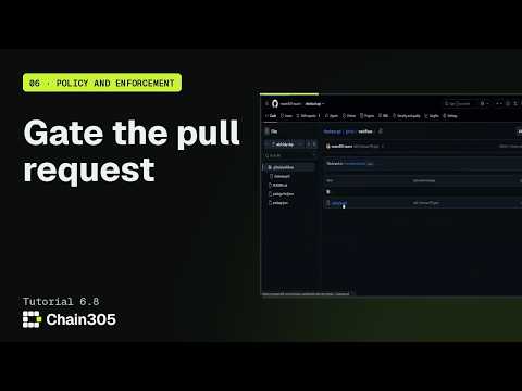 Gate the pull request | Chainsaw tutorial 6.8