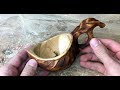 Making a wooden coffee cup out of birch burl wood  by jonas olsen from norway