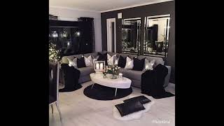 Black and white living room idea