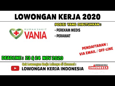 LOWONGAN KERJA PERAWAT 2020 RS VANIA BOGOR | LOWONGAN KERJA RUMAH SAKIT | LOKER BOGOR 2020 TERBARU