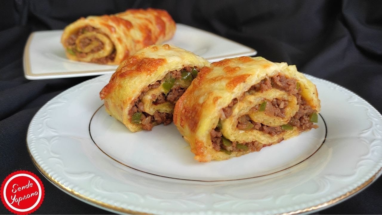 YEMEK İÇİN SABIRSIZLANACAKSINIZ????KIYMALI RULO PATATES TARİFİ