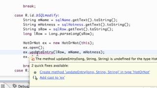 Android Application Development Tutorial   123   Updating SQLite Entry
