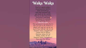 Thumbnail of Waka Waka (The time of Africa)~Shakira_songlyrics||#ytshorts #lyrics #songlyrics