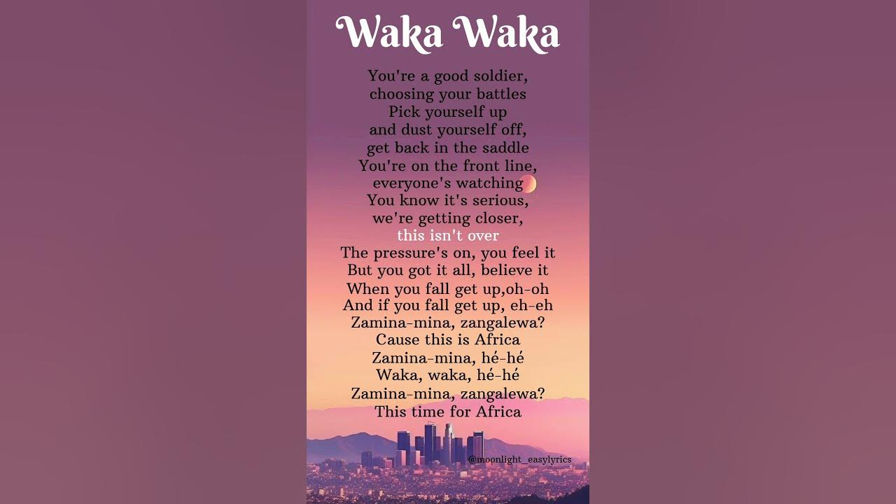 Waka Waka (The time of Africa)~Shakira_songlyrics||#ytshorts #lyrics #songlyrics