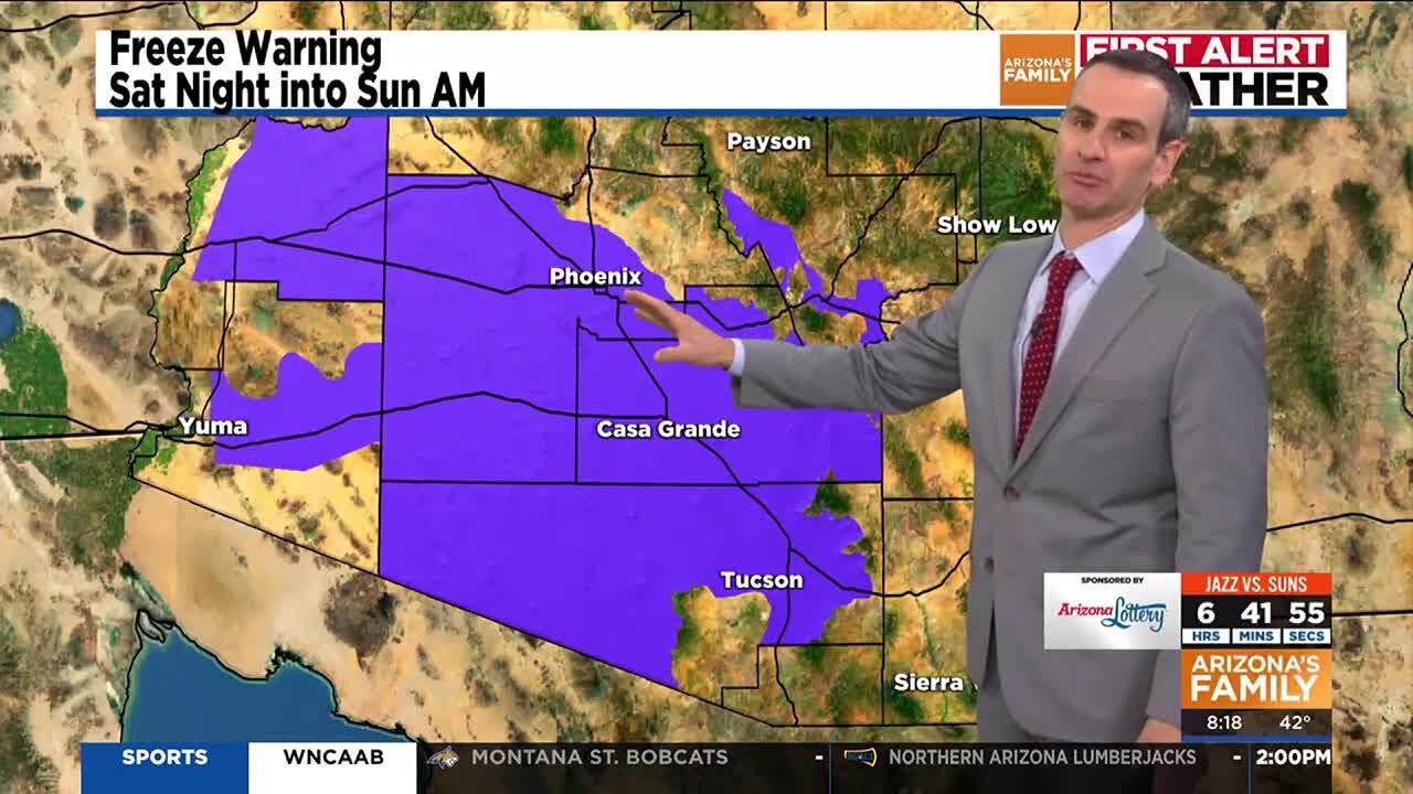 Colder temps, freeze warnings for metro Phoenix - YouTube