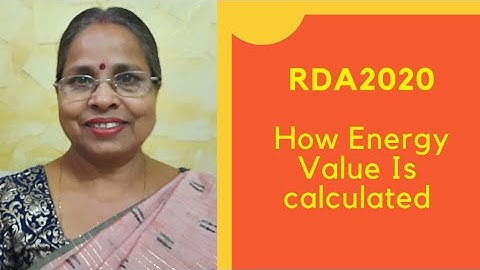 RDA & EAR 2020: How Energy Value Is calculated (Most Imp) For TGT, PGT, NET, SET, UG, PG  Exams