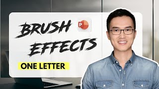 One Letter = Pro PPT Brush Effect! No Design Skills Needed 🎨 | Super Easy PPT Hack