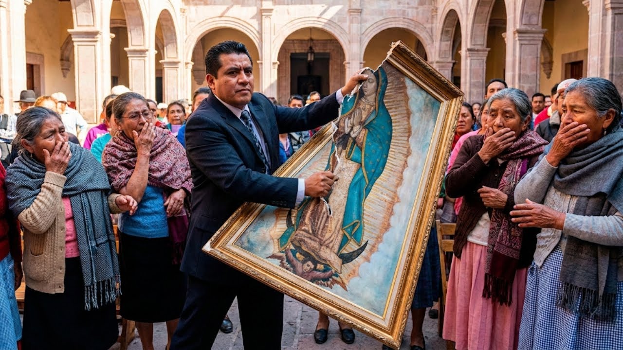 Pastor evangélico rasgó un cuadro de la Guadalupana… y sus manos quedaron marcadas para siempre