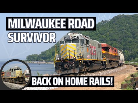 Milwaukee Road Survivor on The River Sub! -KCS Power on The CPKC with a GREAT K5LA Horn-