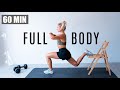 1 HOUR FULL BODY WORKOUT at home - No Jumping - No Repeat - No Equipment - Low Impact HIIT