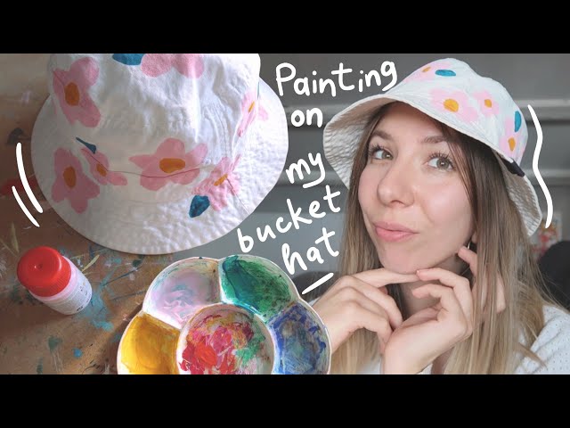 painting my bucket hat - paint with me ✨ - YouTube