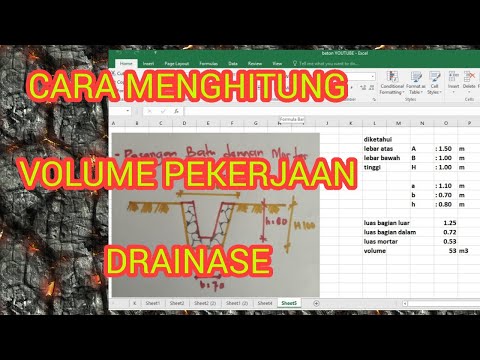Cara menghitung volume pekerjaan drainase || How to calculate the volume of drainage works