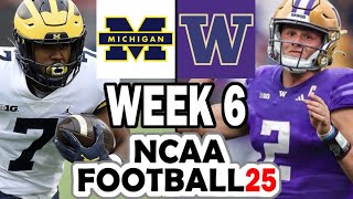 Michigan at Washington - Week 6 Simulation (2024 Rosters for NCAA 14)