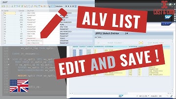 ALV List - ALV Grid Edit - Change and Save Entries [english]