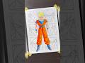 【ドラゴンボール】孫悟空の絵に色を塗ってみました‼️ I colored a picture of Son Goku‼️#shorts