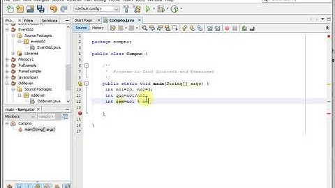 Program to find Quotient and Remainder java