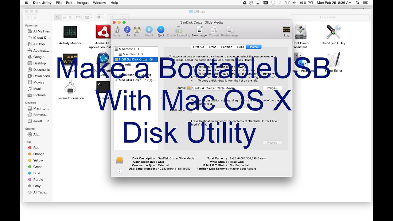 Os x el capitan dmg to usb adapter