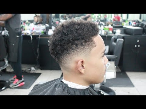 Repeat Drop Fade Curly Top Haircut By Will Perez