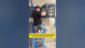 The daily routine work of a COBTEL low voltage engineer-punch panels.