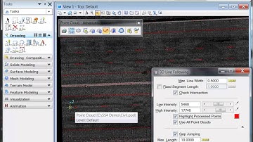 Descartes SS4 - Point Clouds - 3D Line following to extract road paint lines