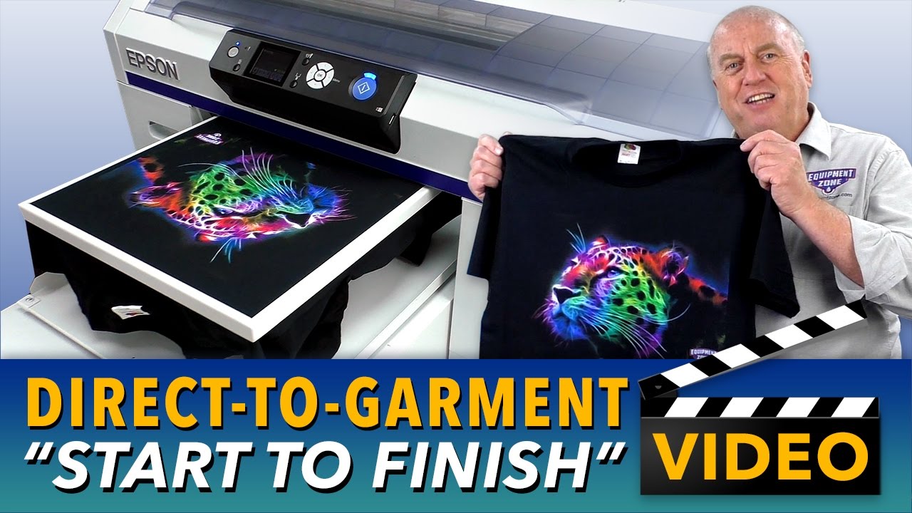 SureColor F2000 Direct To Garment Printing Start to Finish - YouTube