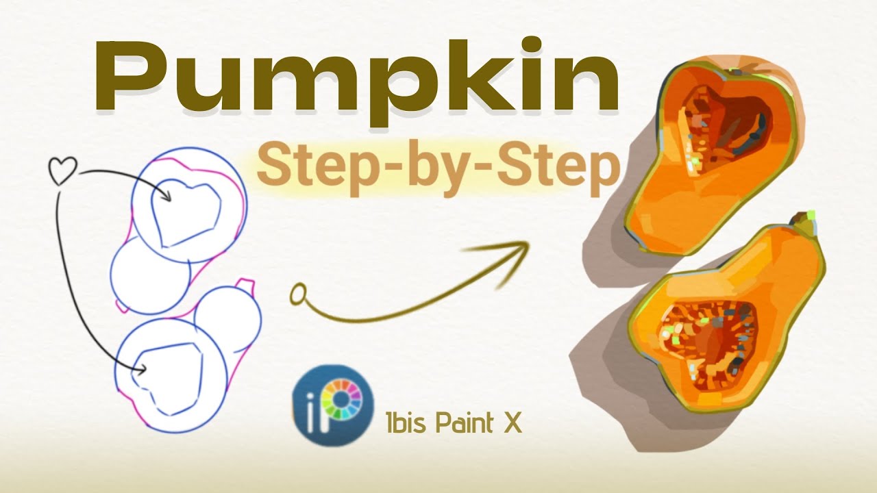 How to Draw a Pumpkin – Step by Step Tutorial | Ibis Paint X - YouTube