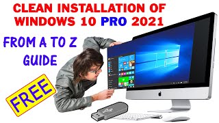 how to install windows 10 from usb pendrive latest update for free | clean installation step by step