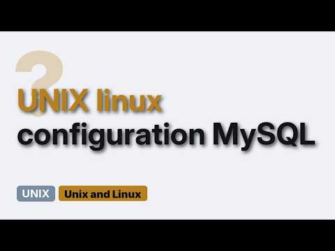 Unix & Linux: MySQL 5.1.73 - community edition : Where is MySQL configuration file? (2 Solutions!!)