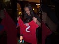 Rihanna get sign by football player @hakimi at @cesar.restaurant in Paris #rihanna #achrafhakimi