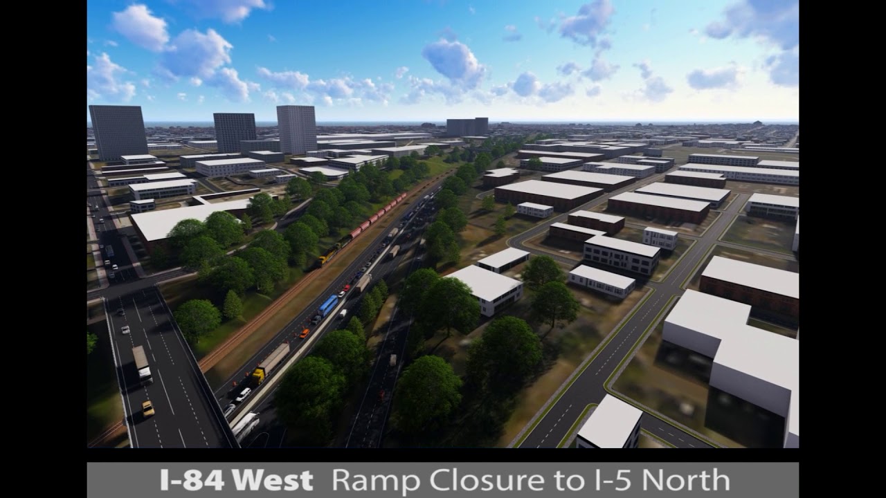3D Rendering Models I-84/I-5 Interchange closures -Stage 2 - YouTube