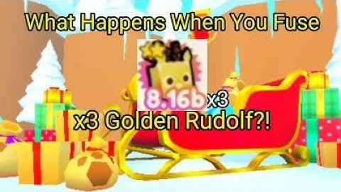 WHAT HAPPENS WHEN YOU FUSE x3 Golden Rudolf?!|Pet Simulator X - Xmas Update 2021