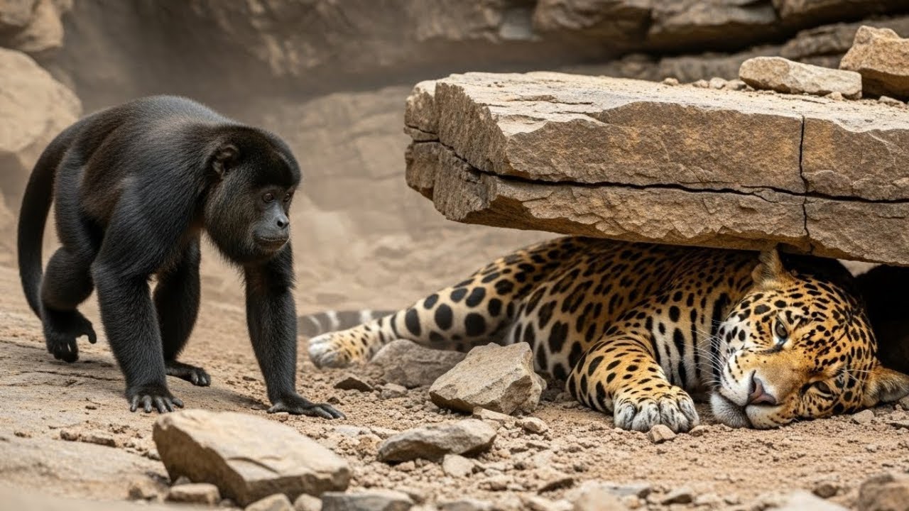 Uma ONÇA estava a ponto de MORRER presa entre as rochas… e ALGO INCRÍVEL mudou seu DESTINO!