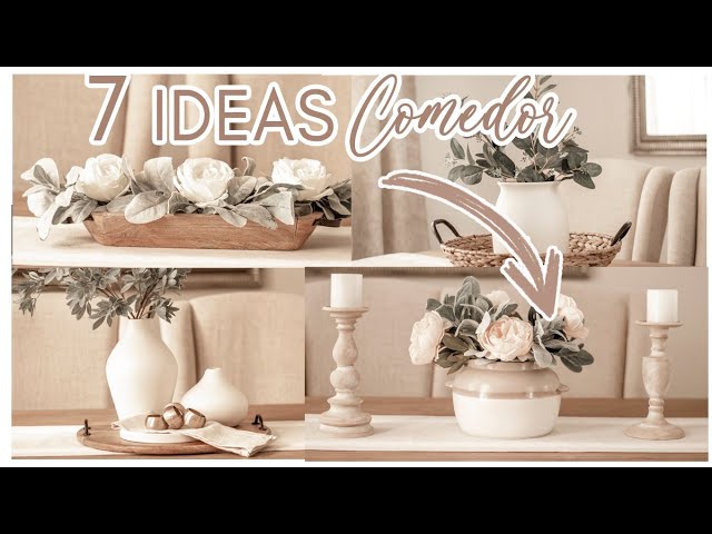 7 HERMOSOS CENTROS DE MESA FACILES Y SIN GASTAR MUCHO DINERO⭐IDEAS  ELEGANTES PARA DECORAR TU COMEDOR 