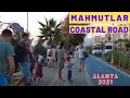 mahmutlar coastal road walking tour 2021 ! alanya beach antalya turkey holiday !  turkey travel