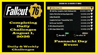Completing Daily Challenges For August 1, 2026 - Fallout 76 Daily Challenges Guide For New Players @jimacsteelgaming7649