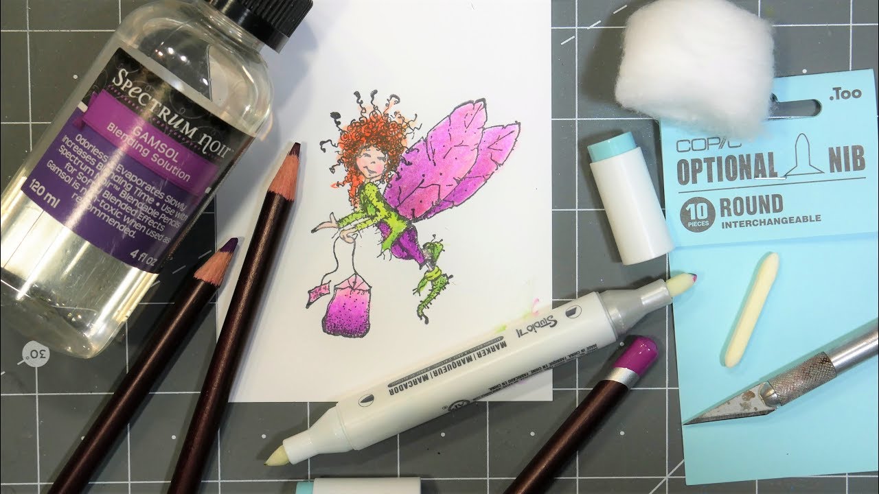 Blending with Gamsol Odorless Mineral Spirits  Hello! This is a short clip  of how I blend my colored pencil drawings with Gamsol Odorless Mineral  Spirits. This is what gives my drawings