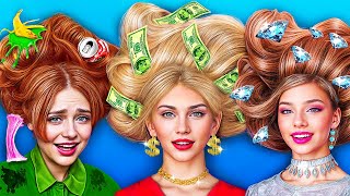 видео: Бедная vs богатая vs гига богатая! Преображение одного цвета челлендж! картинка: Бедная vs богатая vs гига богатая! Преображение одного цвета челлендж!